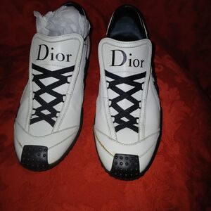 Dior Women's White and Black Sneakers